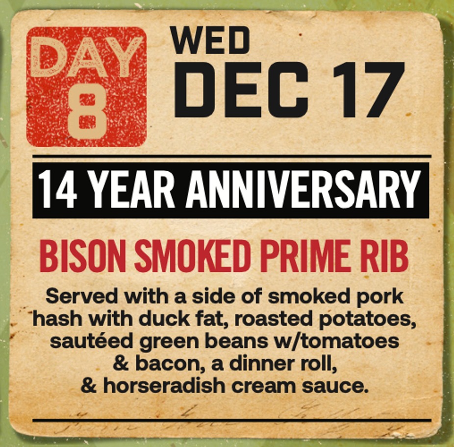 Daily specials for Wednesday, December 17th