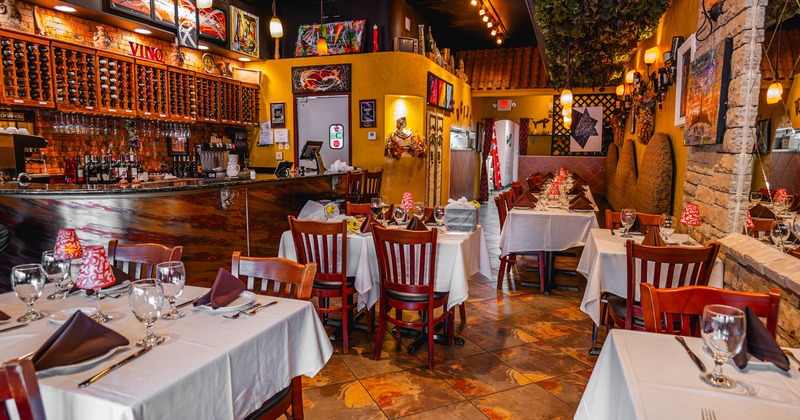 Interior, dining and bar area