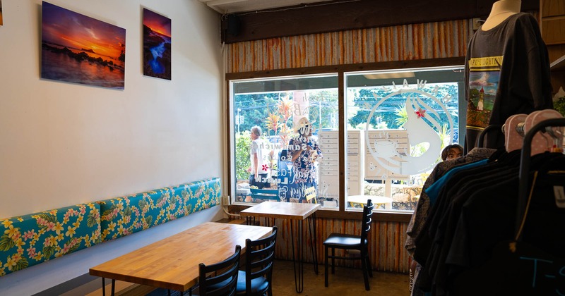 Restaurant interior, seating area
