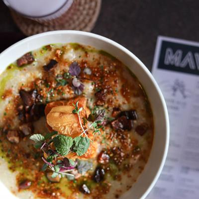 Singapore Style Pork Congee.