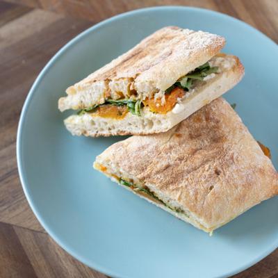 Pumpkin ricotta panini.