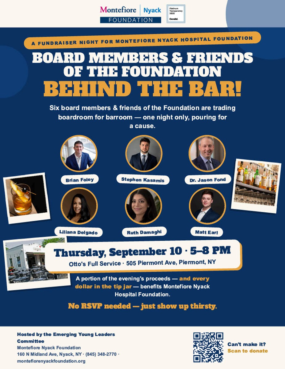 Montefiore | Nyack Foundation Guest Bartending event photo