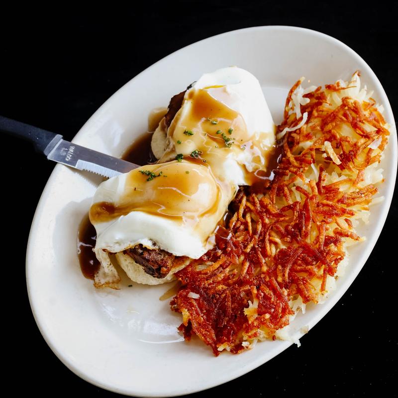 menu item 17 of 26, Great Nana's Meatloaf Benedict*