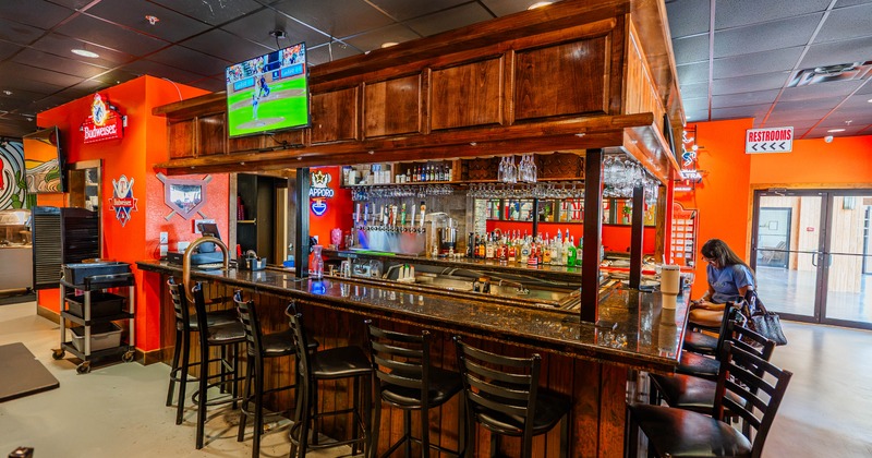 Interior, a bar with bar stools