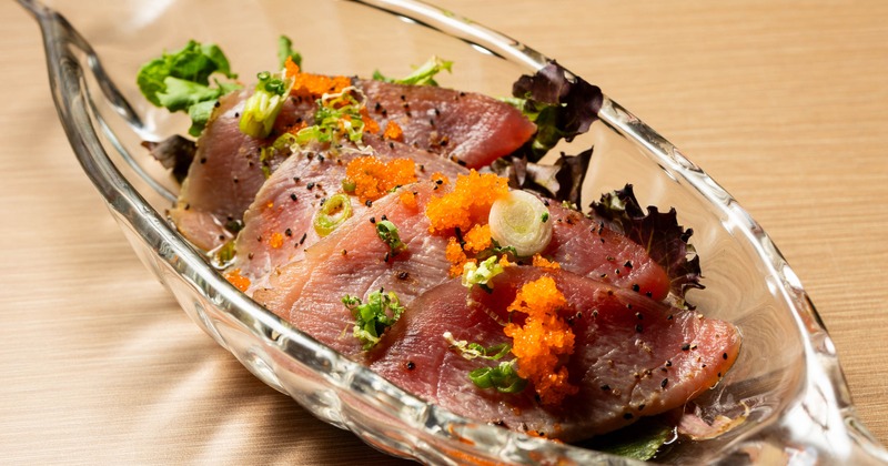 Paper Tuna dish, served