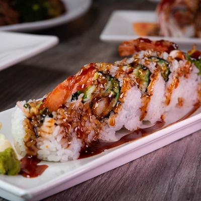 Shrimp lover sushi rol.