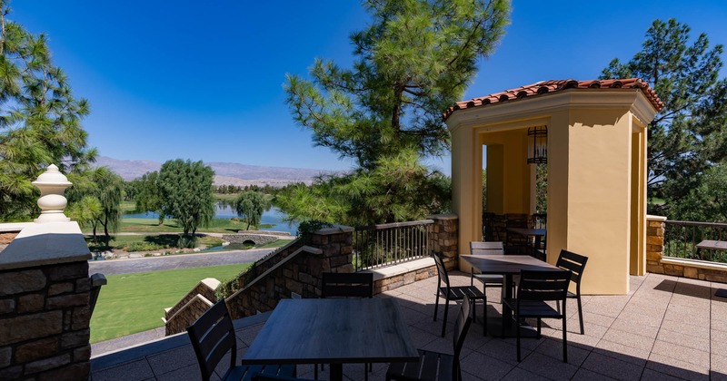 Outdoor seating on a terrace