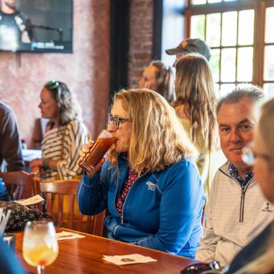 Customers having drinks.