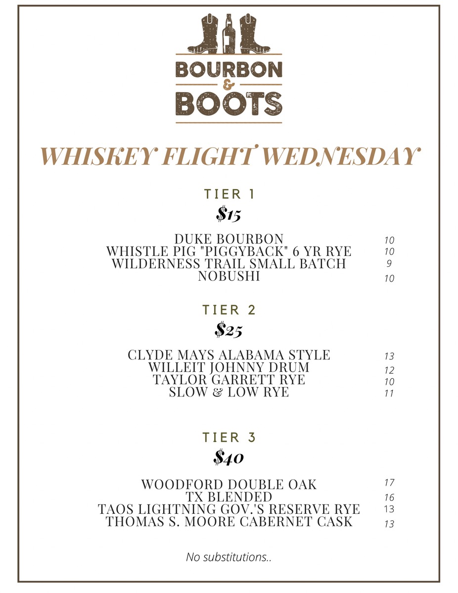 Whiskey Flight Wednesday event photo