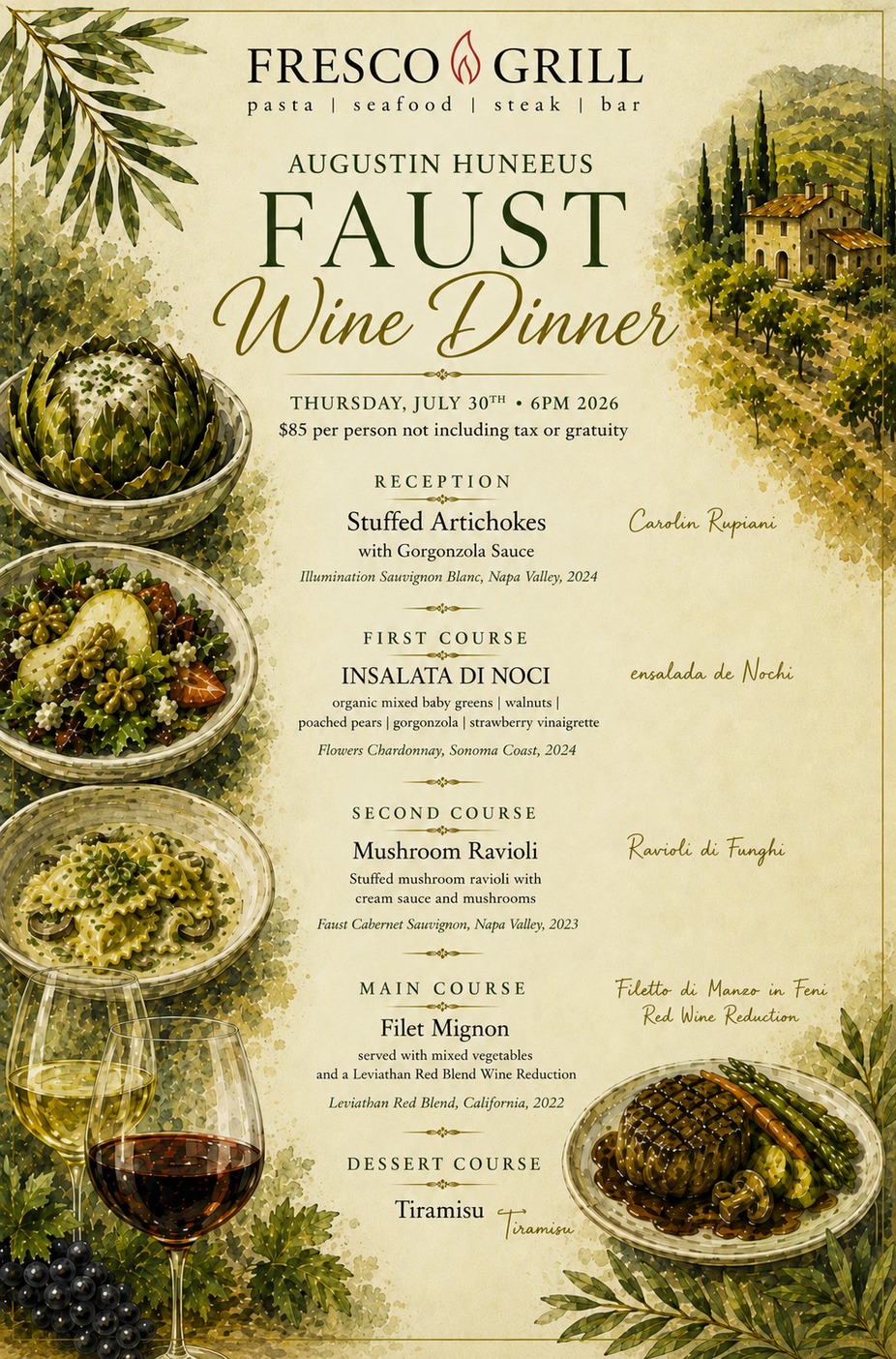 Faust Wine Dinner at Fresco Grill event photo