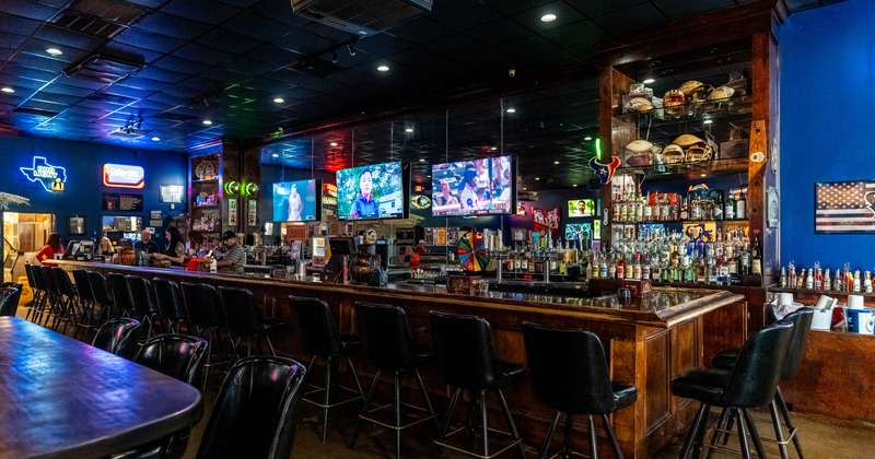 Interior, a bar with bar stools
