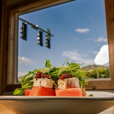 Watermelon feta salad.