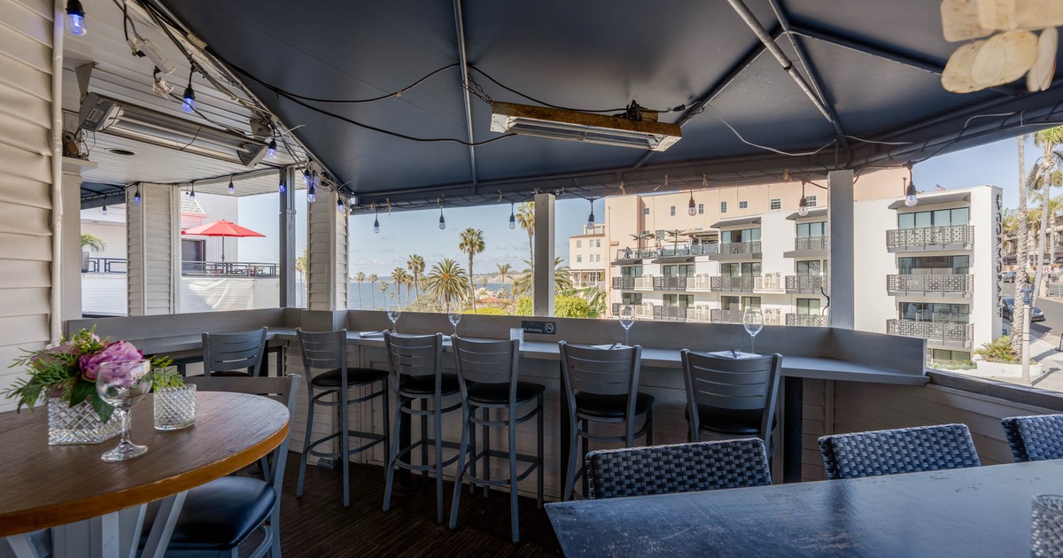 Covered outdoor seating area