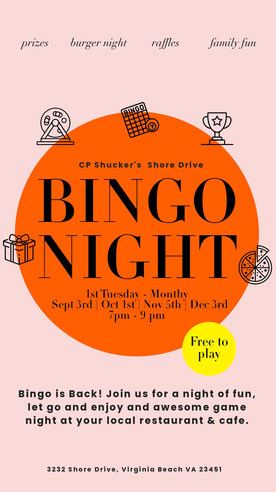 BINGO NIGHT - 1st Tuesday Monthly event photo