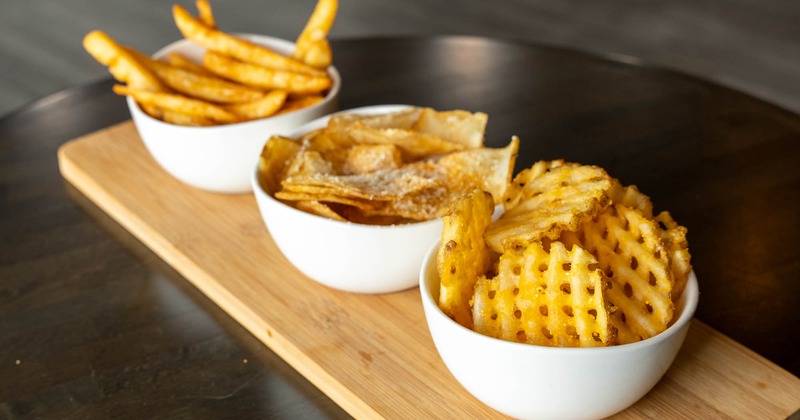 Fries, chips, and waffle fries