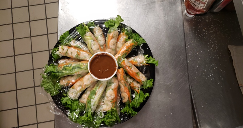 A spring roll platter