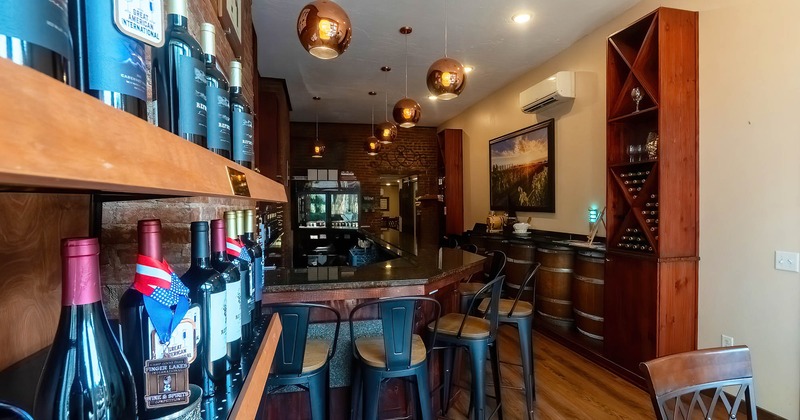 Interior, a bar with bar stools