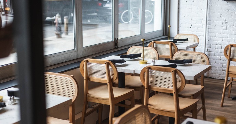 Seating area by the window