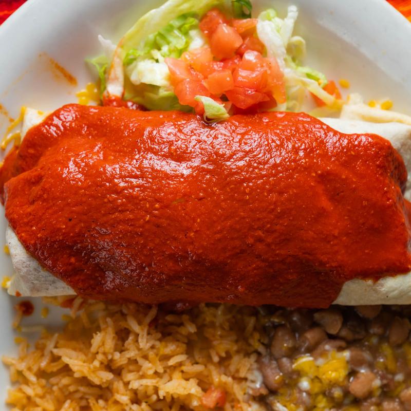 Pork Carne Adobada Burrito Plate photo