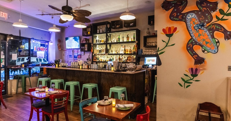 Seating and bar areas