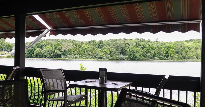 Covered patio, seating area