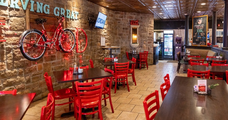 Nicely done interior dining area