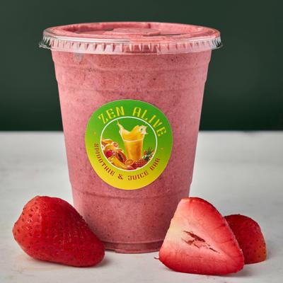 A soft strawberry drink.