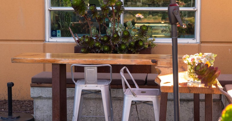 Exterior, tables and chairs