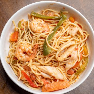 Seafood linguine.