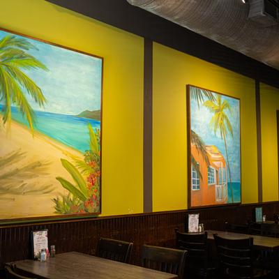 Diner table, booths.