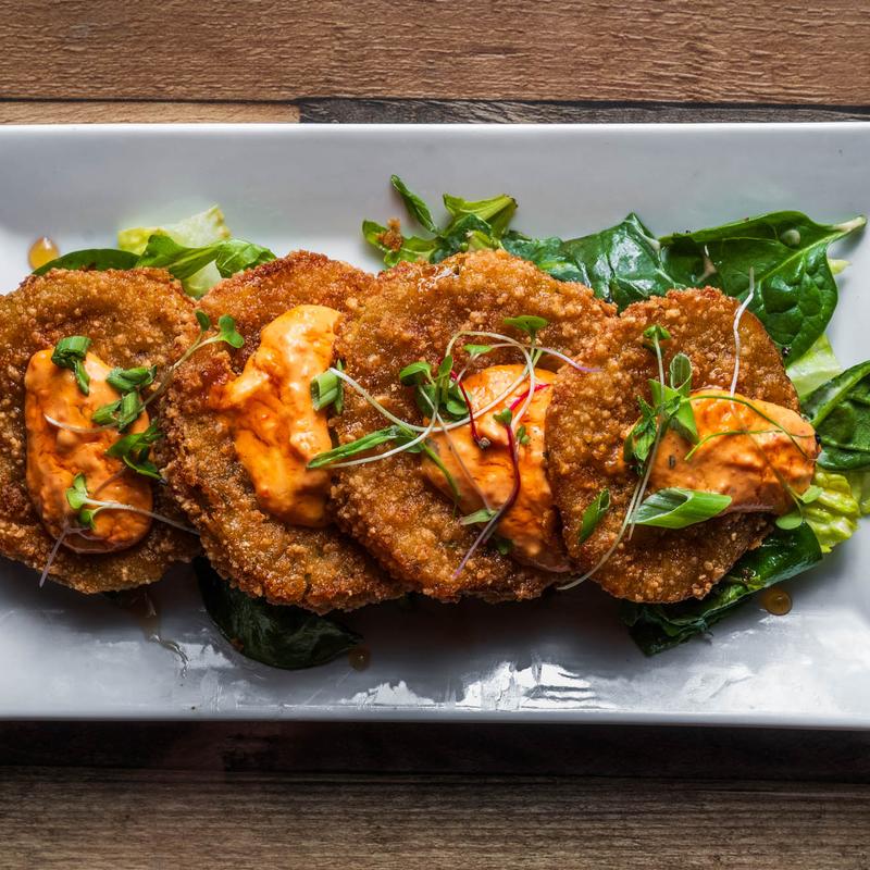menu item 5 of 7, Fried Green Tomatoes (GF)