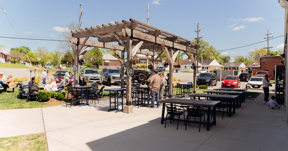 The outdoor covered patio