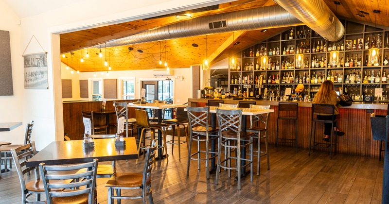 Interior, seating and bar areas