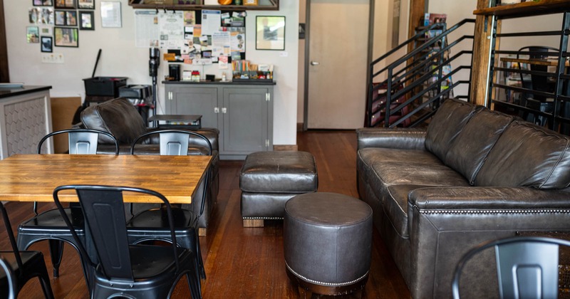 Interior, lounge seating area