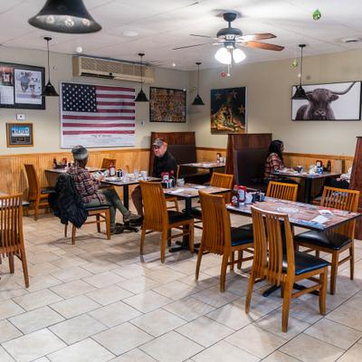 Interior, dining area.