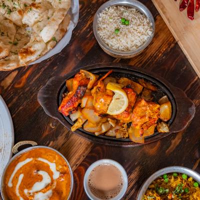 Various food dishes.