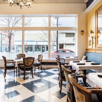 Dining area, tables by the window