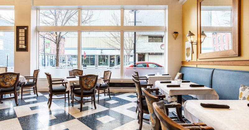 Dining area, tables by the window