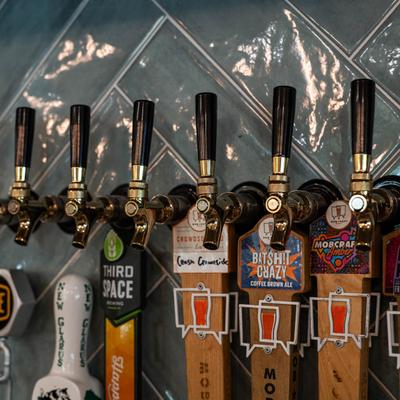 Beer taps.
