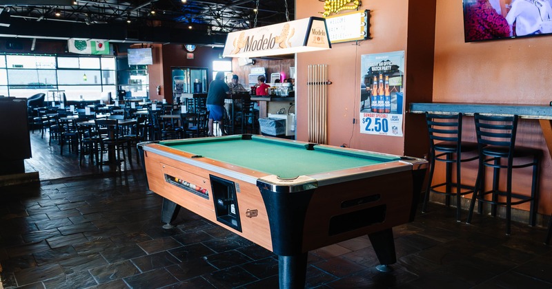 Interior, pool table area