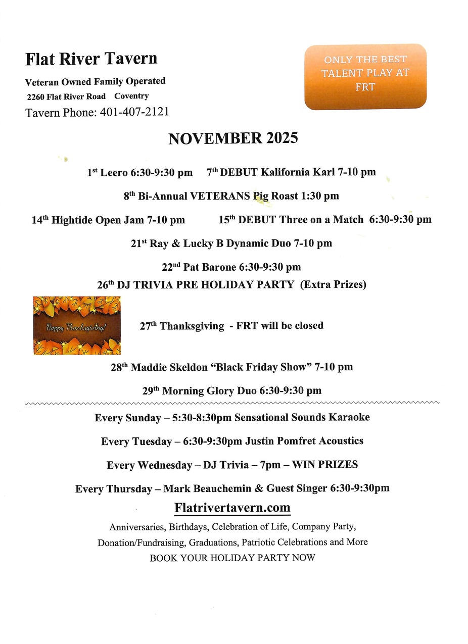 NOVEMBER AT FRT! event photo