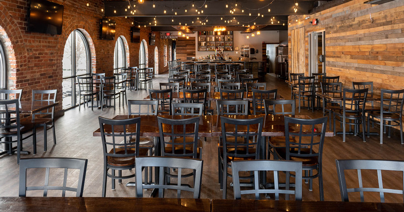 Interior, bar and seating area