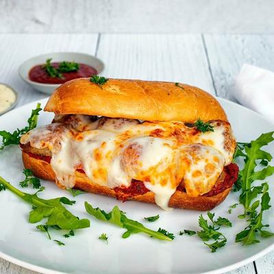 Meatball sandwich.
