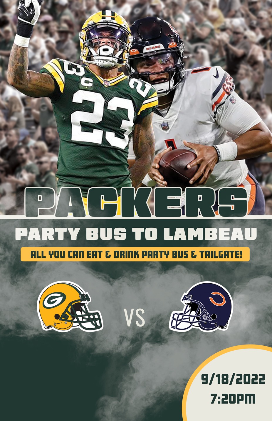 Packers Vs. Bears Party Bus to Lambeau event photo