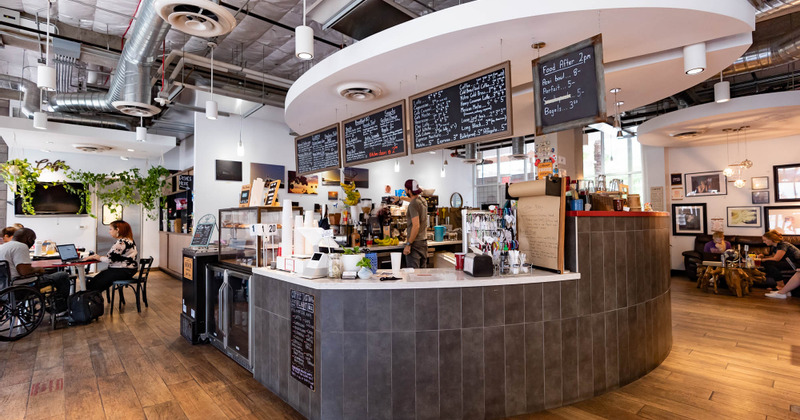 Interior, checkout counter