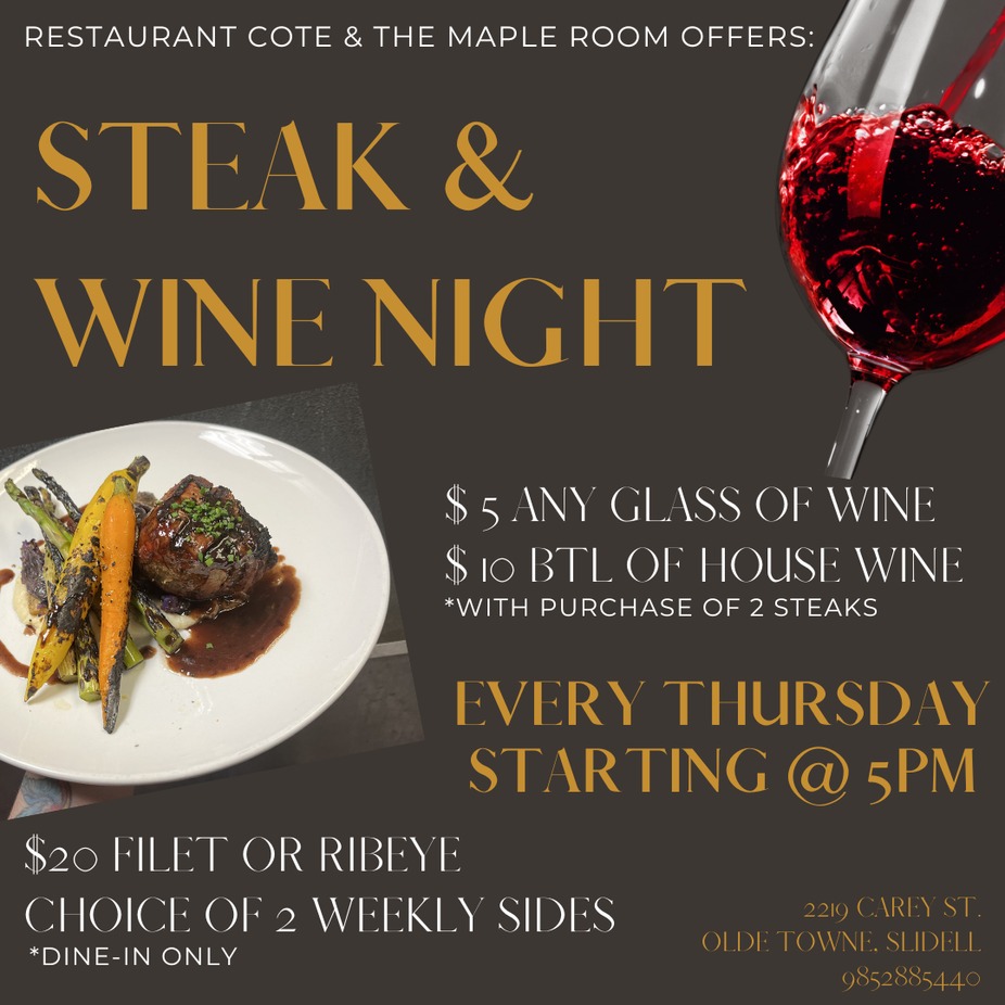 Steak & Wine Night event photo