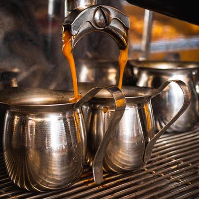 Coffee being prepared.