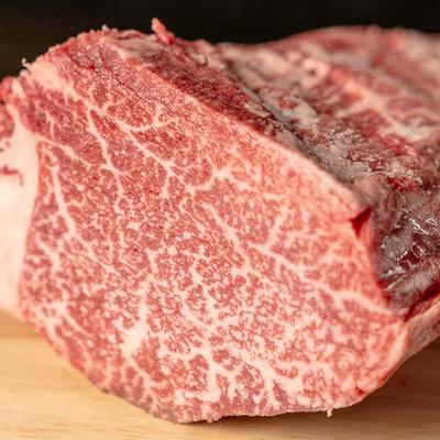 Raw beef tenderloin, close up.