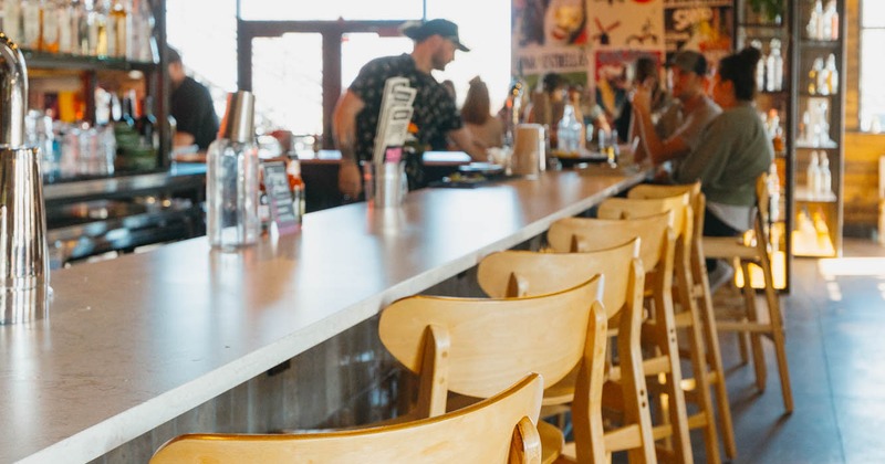 Interior, bar, chairs line