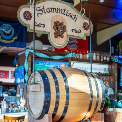 Interior, bar area details.